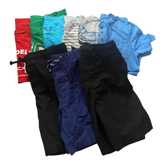 Boys Short Sleeves T Shirt and Shorts Lot of 10 Size Large 10/12 - Picture 1 of 15